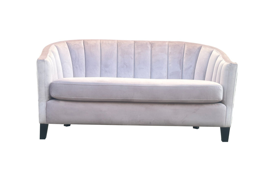Pink Velvet Accent 2 Seat Chairs Velvet Tub Chair Contemporary Living Room Sofa