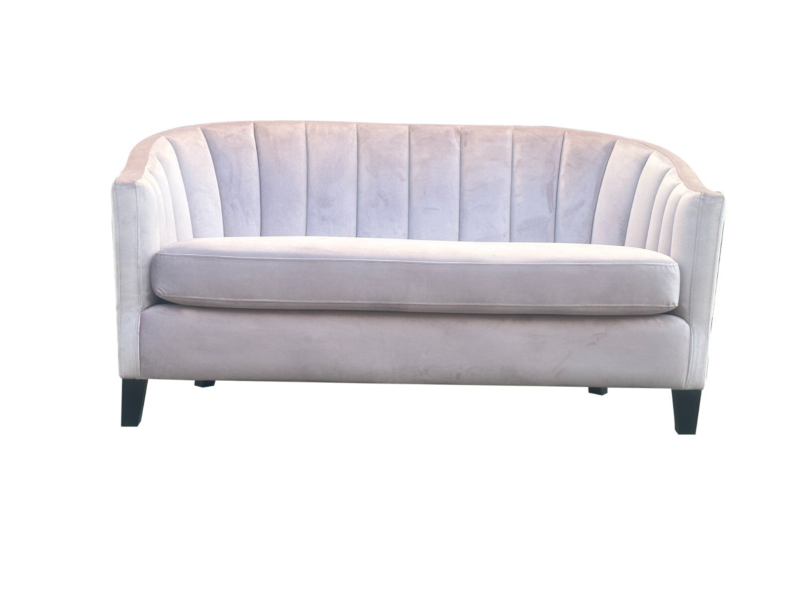 Pink Velvet Accent 2 Seat Chairs Velvet Tub Chair Contemporary Living Room Sofa