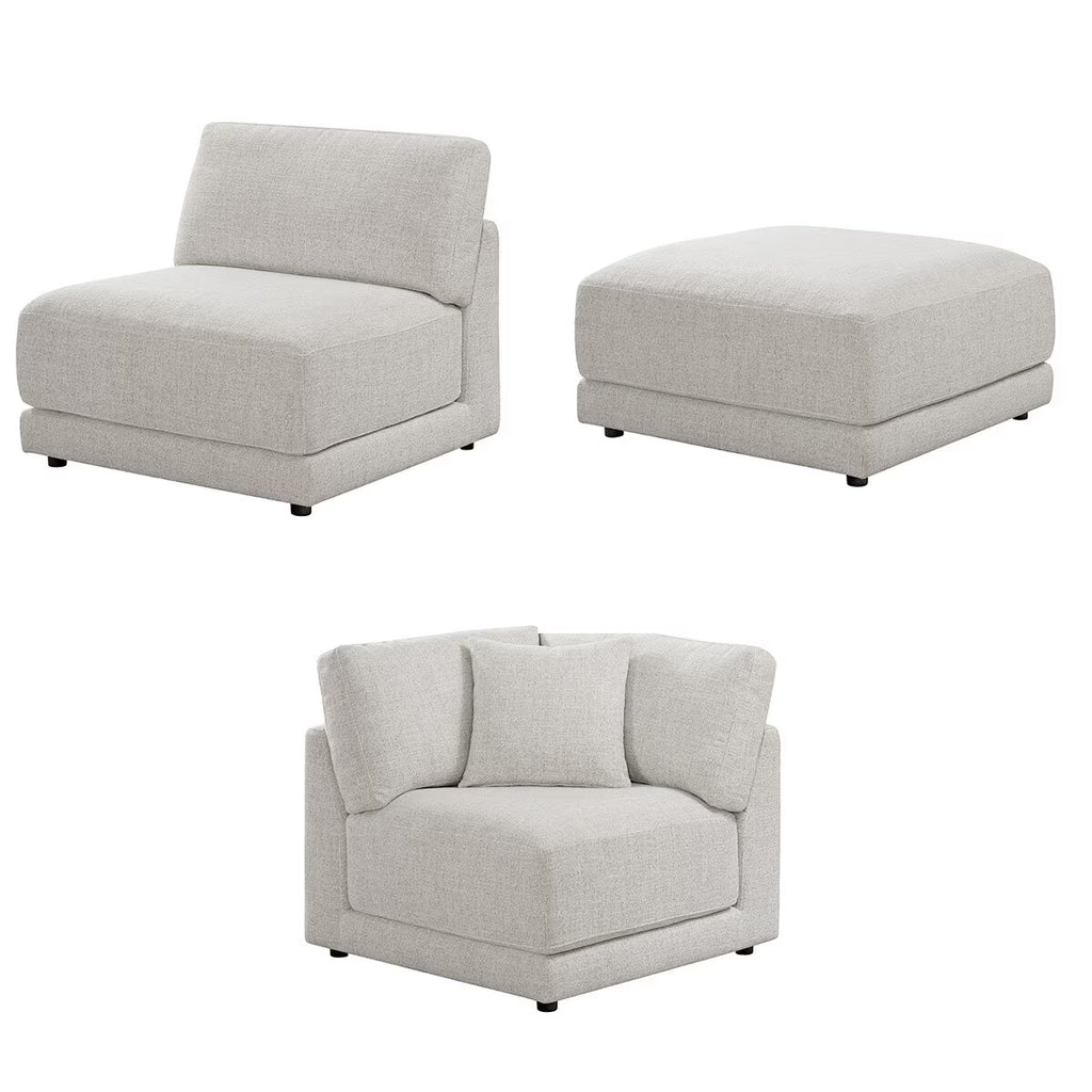 Dayna Grey Fabric 8 Piece Modular Sofa