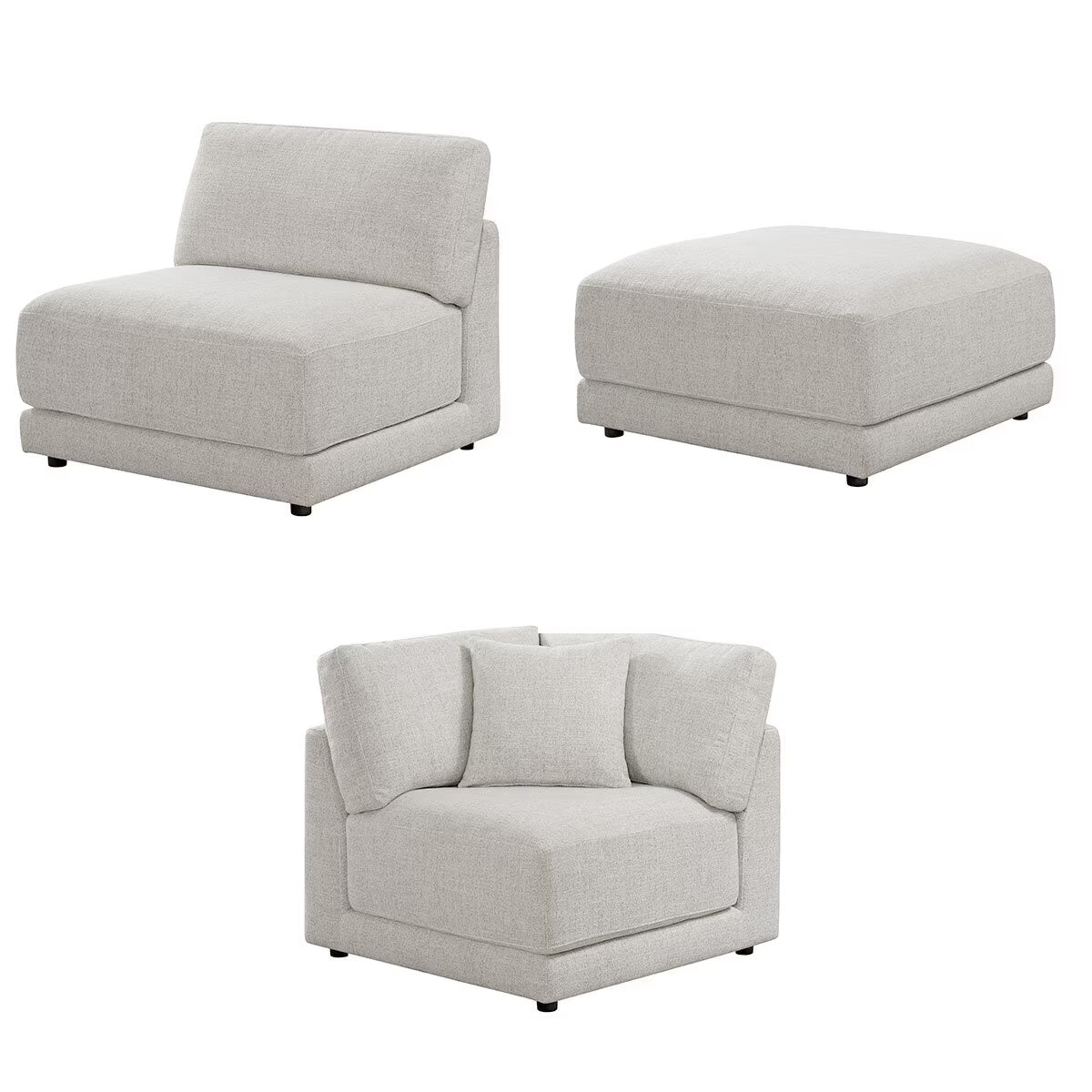 Dayna Grey Fabric 8 Piece Modular Sofa