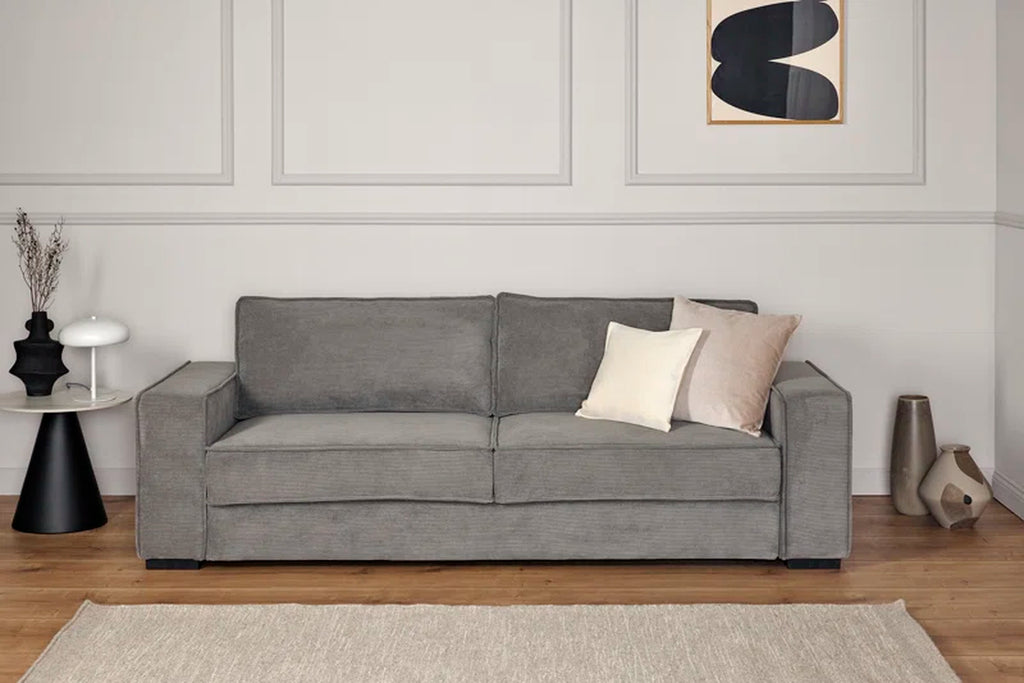 Charee 3 Seater Corduroy Fabric Sofa
