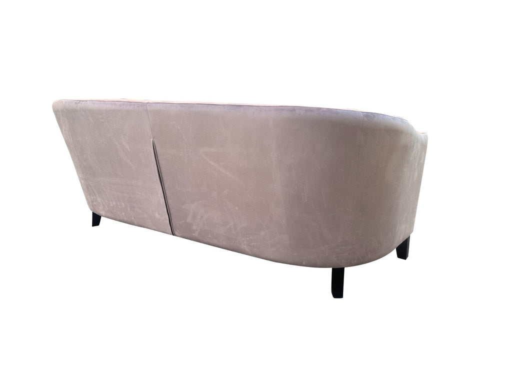 Pink Velvet Sofa 3 Seat Chairs Velvet Tub Chair Contemporary Living Room Accent