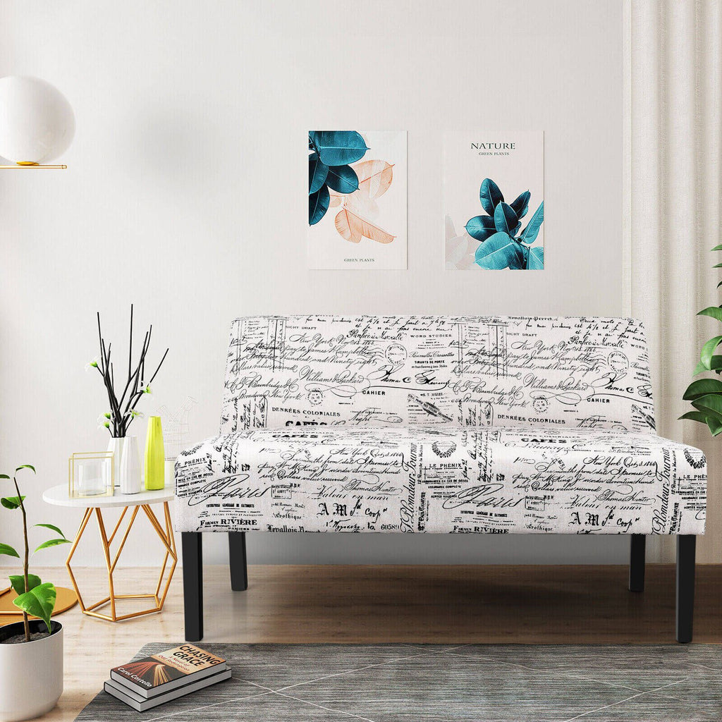 Modern Fabric Upholstered 2 Seater Sofa