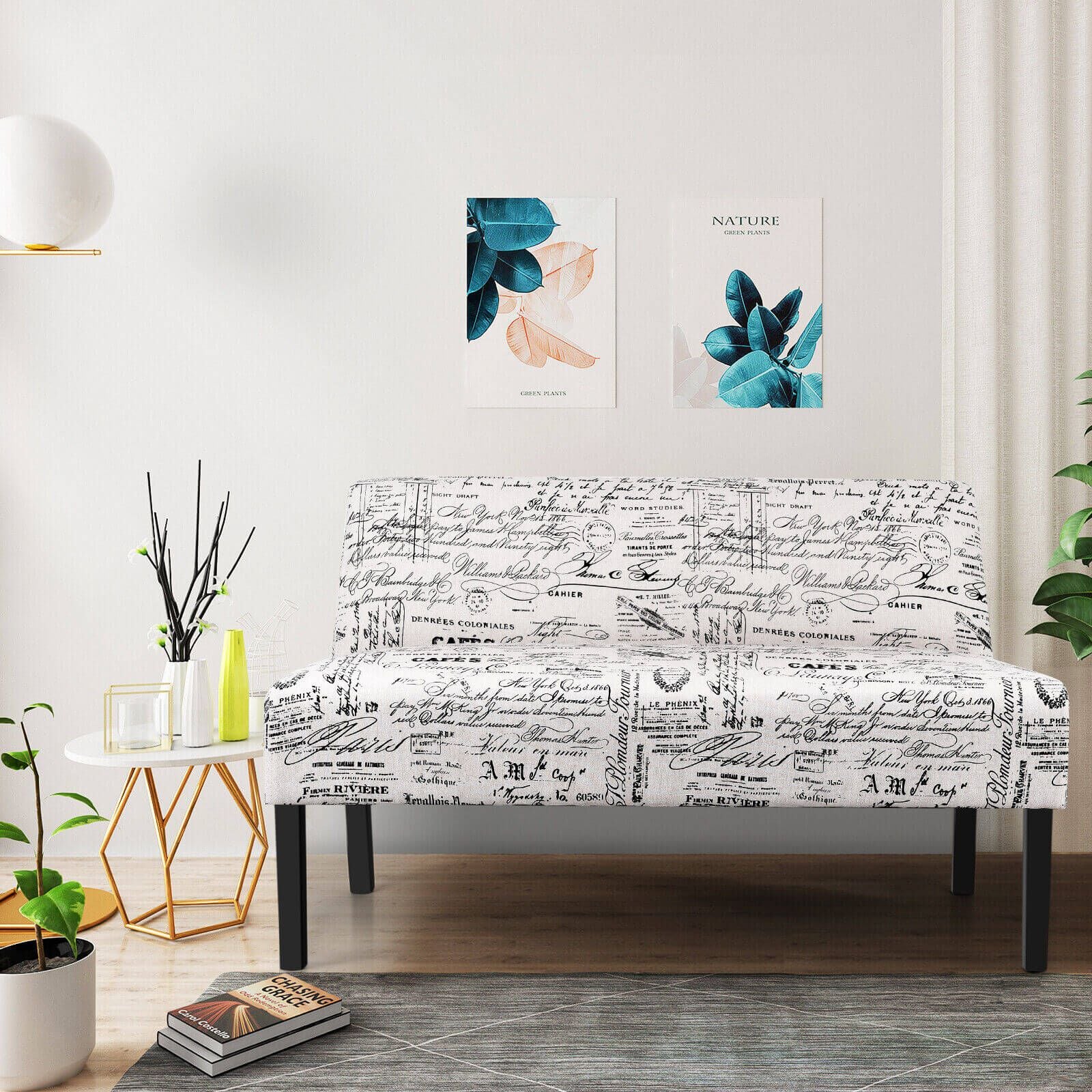 Modern Fabric Upholstered 2 Seater Sofa