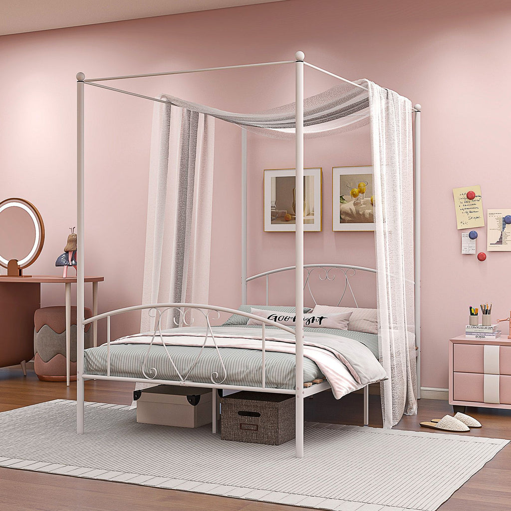 Double Size Metal Canopy Bed Frame