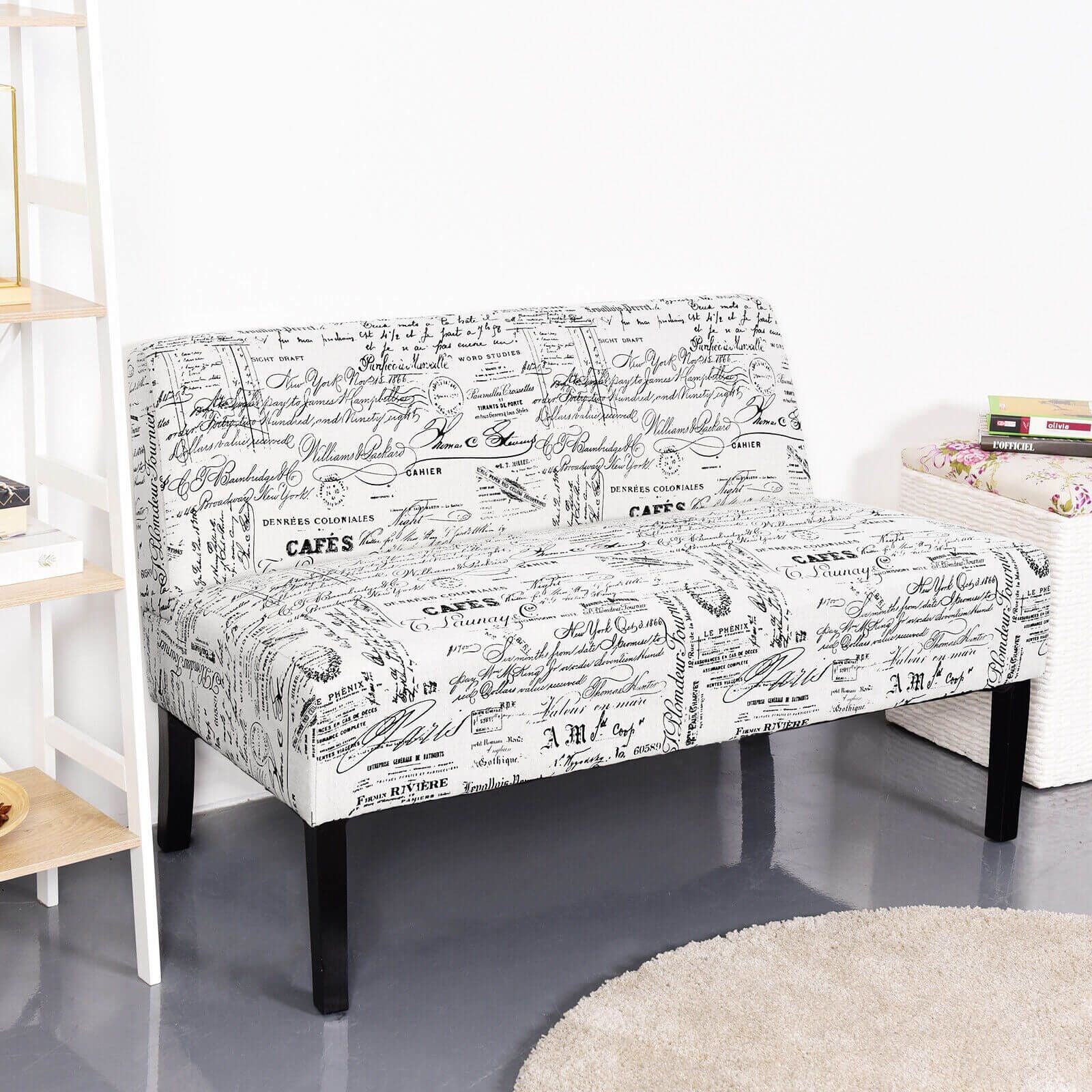 Modern Fabric Upholstered 2 Seater Sofa