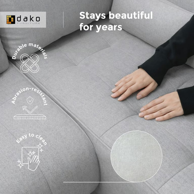 Corner Sofa Bed NESSA Reversible Chaise Lounge, Storage DAKO®