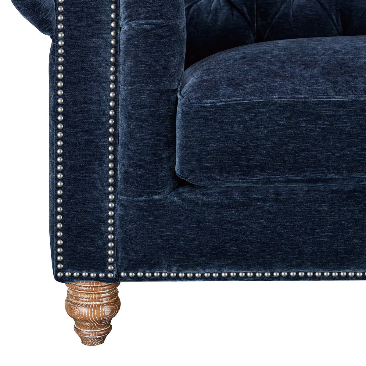 Allington 2 Seater Navy Fabric Chesterfield Sofa