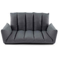 COSTWAY Foldable Floor Sofa Upholstered Recliner Chair W/Adjustable Backrest