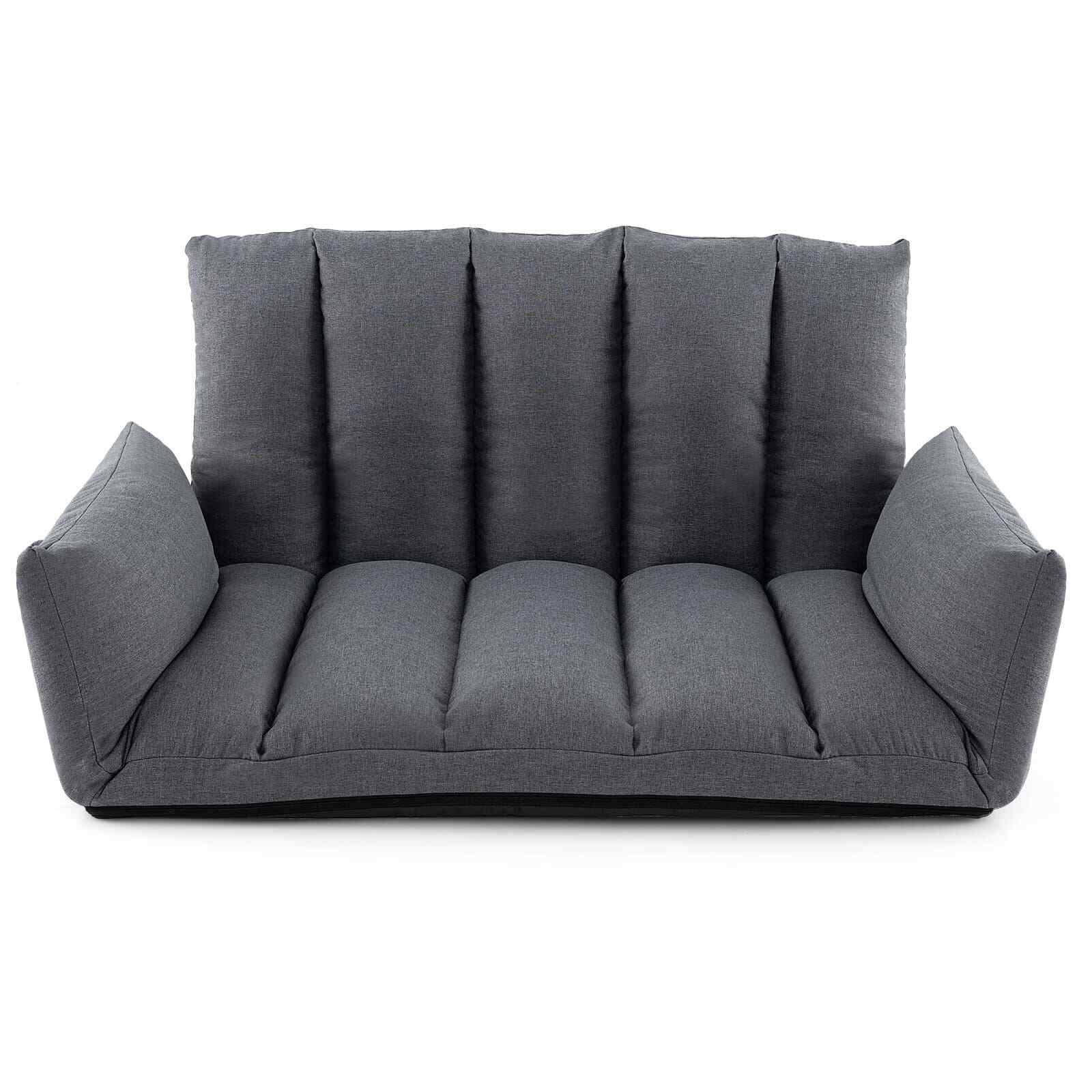 COSTWAY Foldable Floor Sofa Upholstered Recliner Chair W/Adjustable Backrest