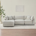Dayna Grey Fabric 4 Piece Modular Sofa