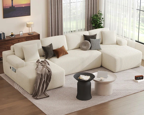 4 Seater Corduroy Sofa