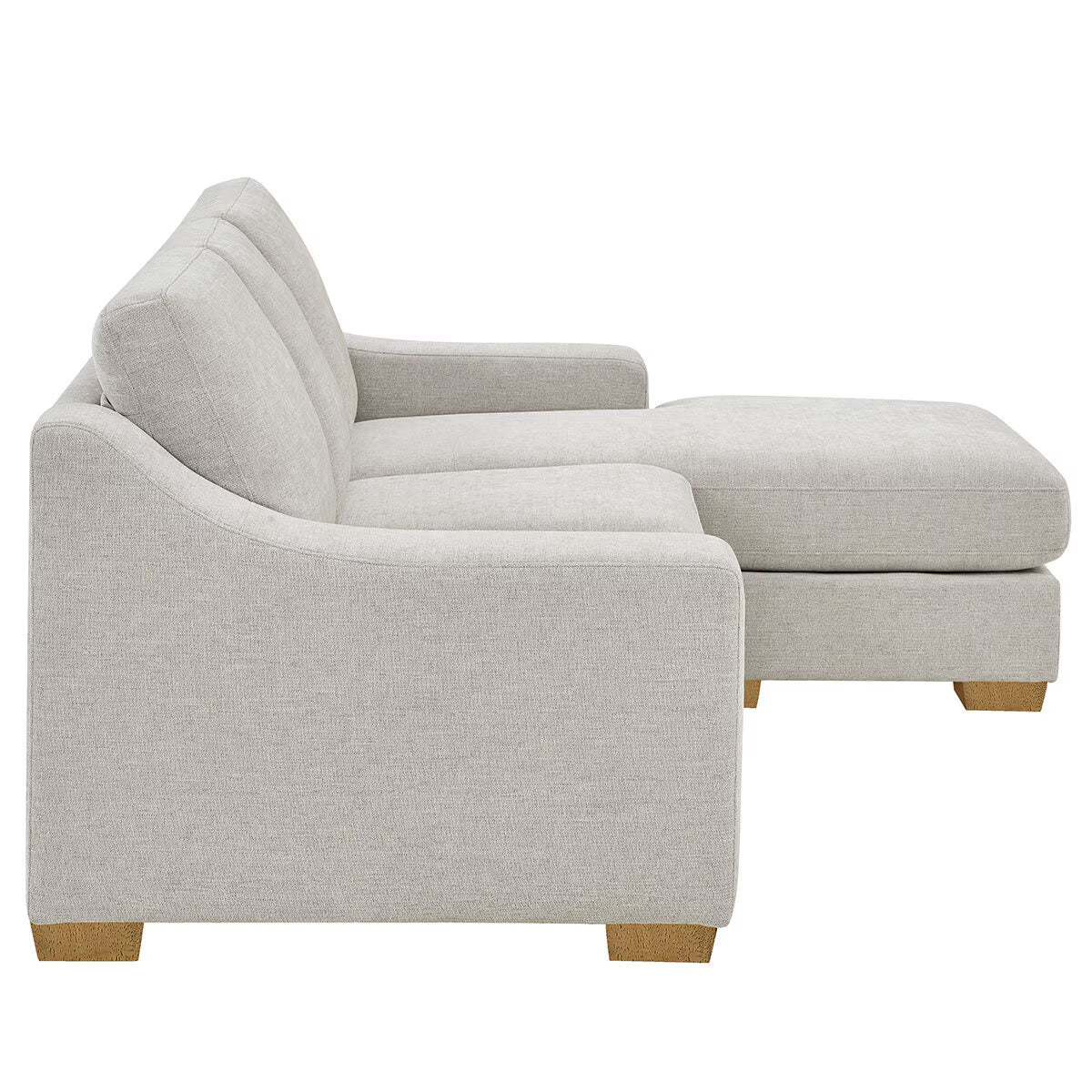 Dillard Grey Fabric Corner Sofa with Reversible Chaise