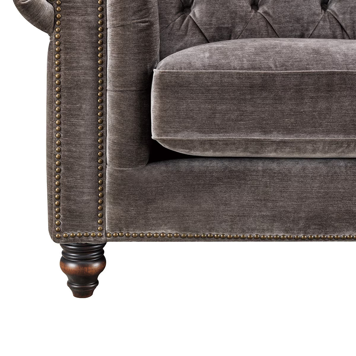 Allington 2 Seater Grey Fabric Chesterfield Sofa
