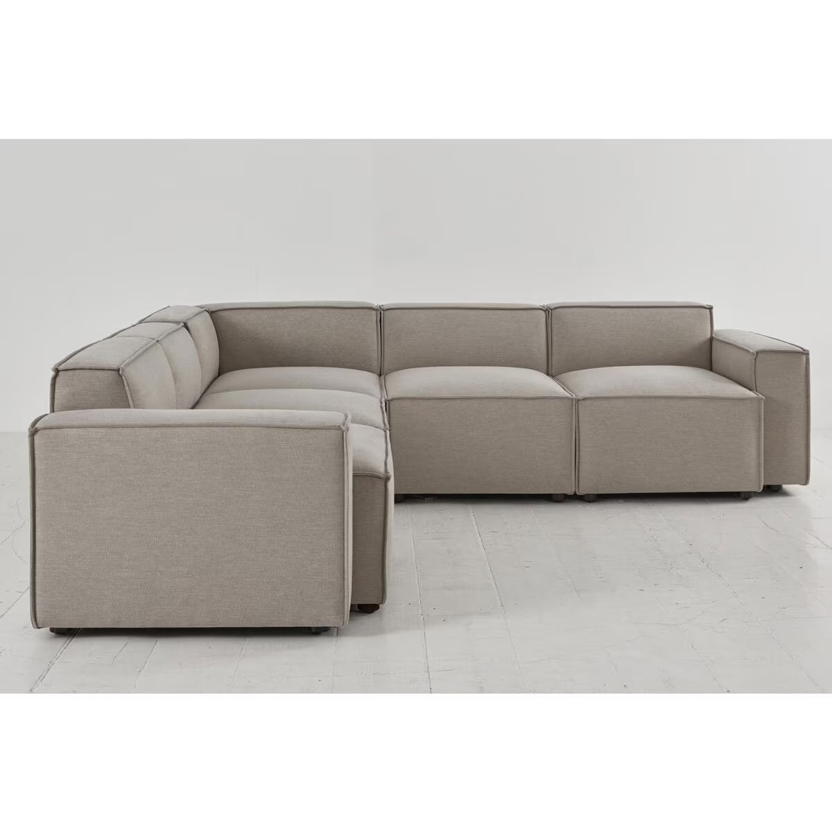Model 03 Light Grey Linen 5 Piece Modular Sofa