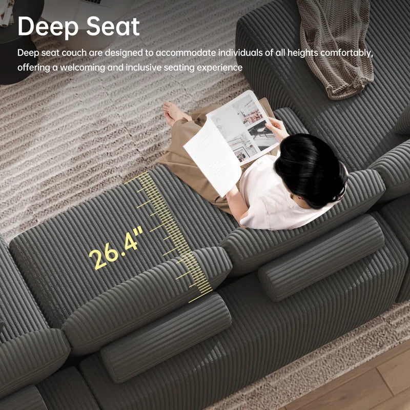 4 Seater Corduroy Sofa