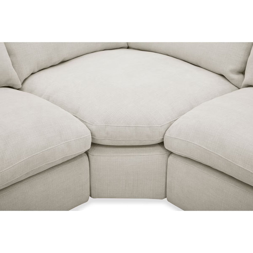 Holley Beige Fabric 5 Piece Modular Sofa