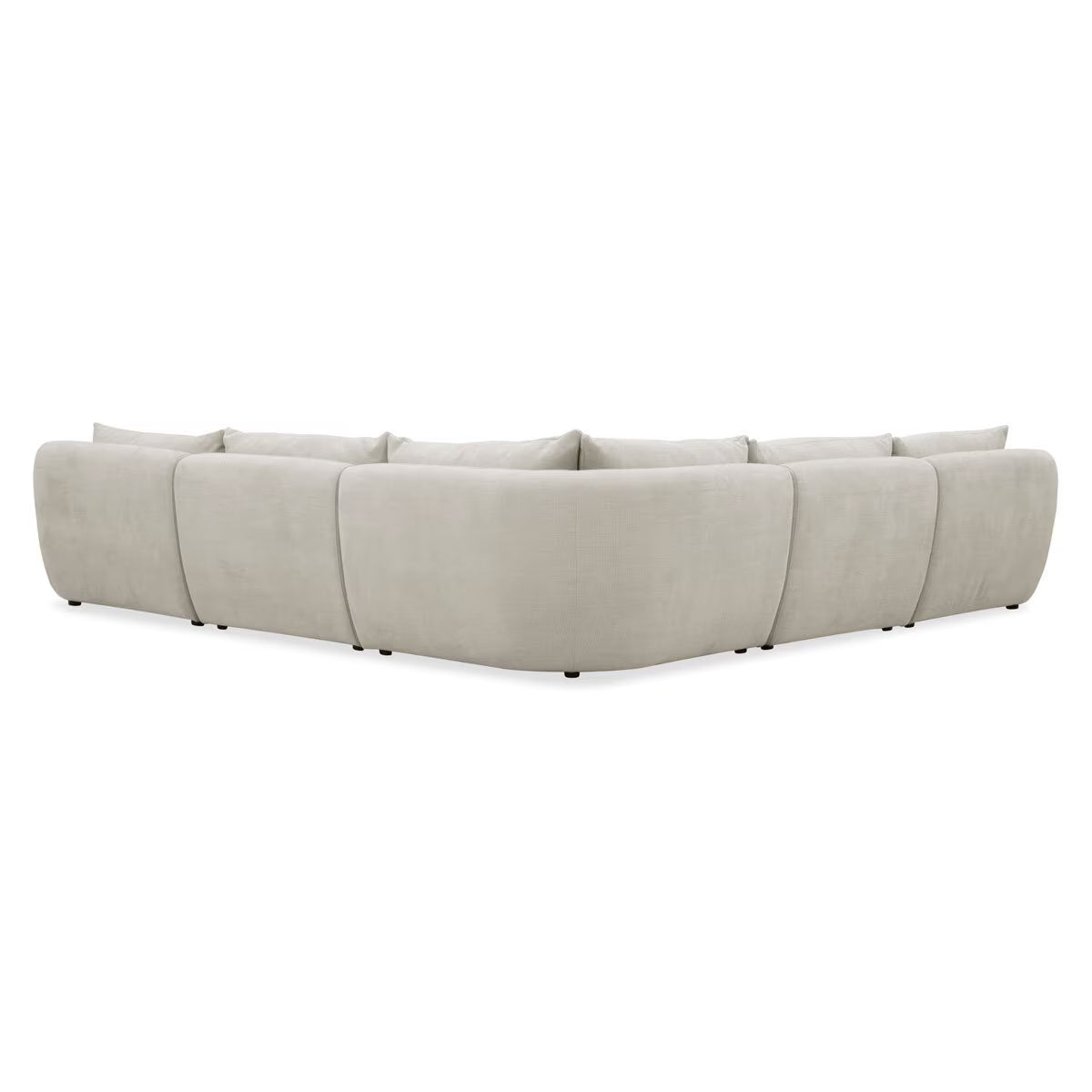 Holley Beige Fabric 5 Piece Modular Sofa