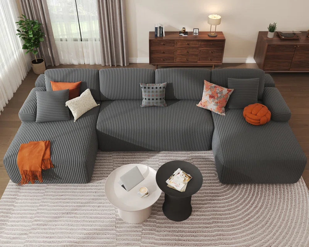 4 Seater Corduroy Sofa