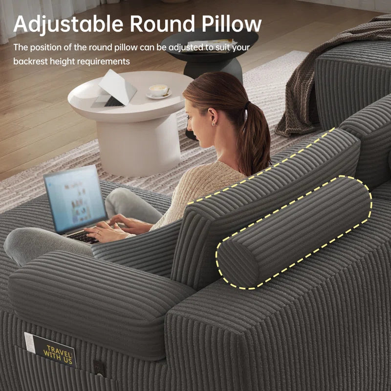 4 Seater Corduroy Sofa
