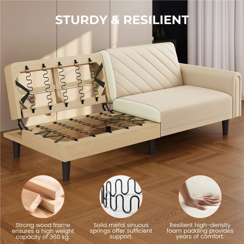 3-Seater Sofa Bed with Adjustable Backrest