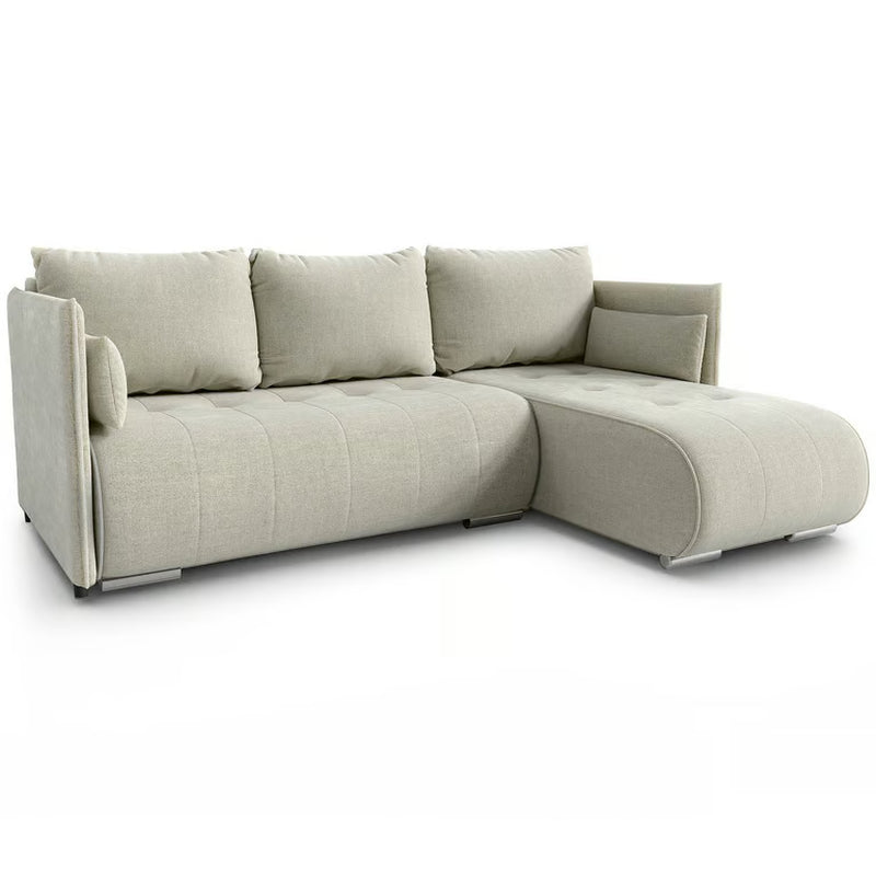 Corner Sofa Bed NESSA Reversible Chaise Lounge, Storage DAKO®