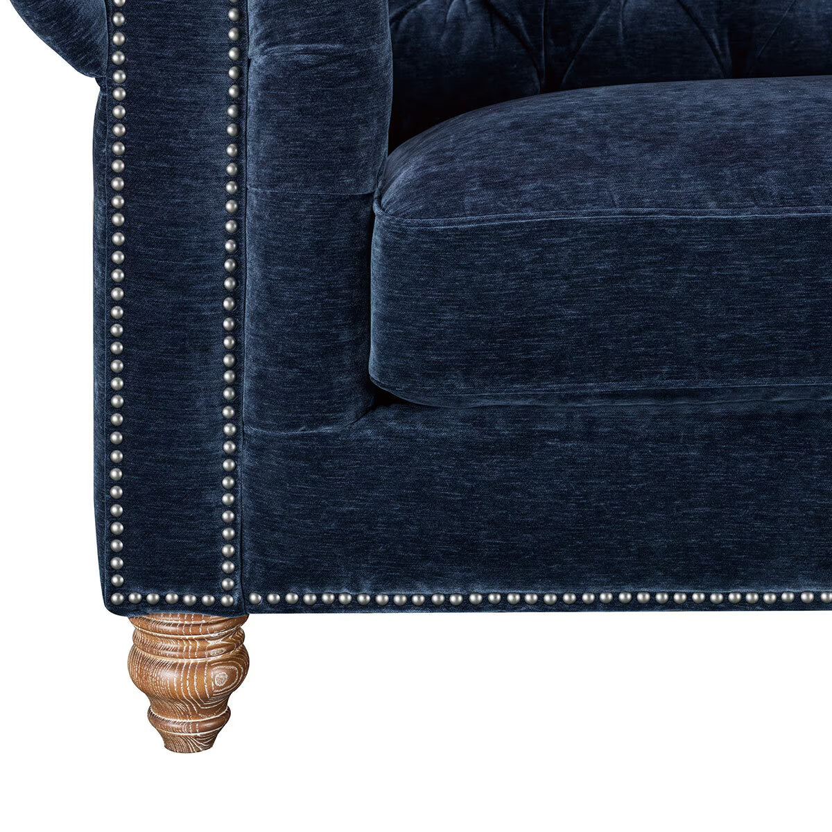 Allington 3 Seater Navy Fabric Chesterfield Sofa