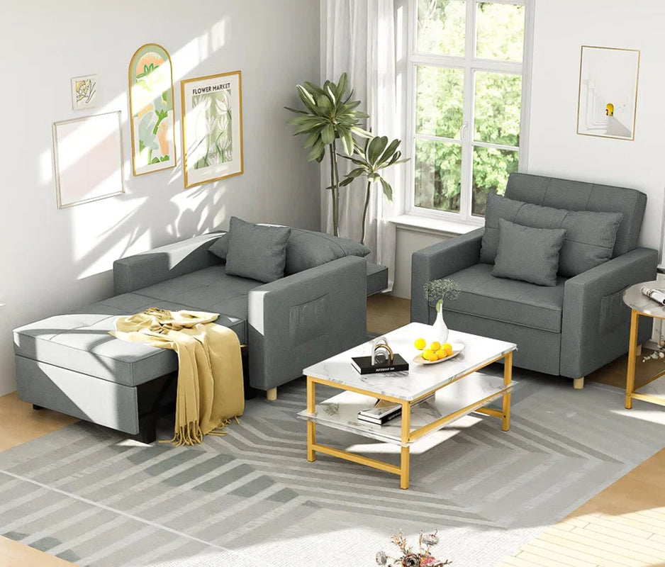 Emma-Leigh 1 Seater Fabric Accent Chairs Bed