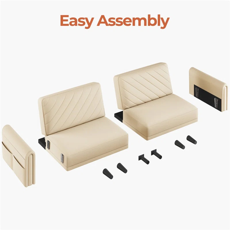 3-Seater Sofa Bed with Adjustable Backrest