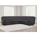 Justin Grey Fabric Power Reclining Sectional Sofa