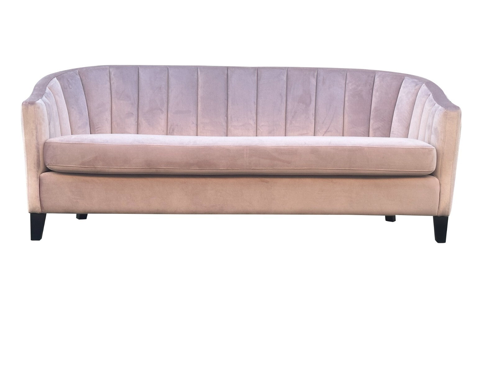Pink Velvet Sofa 3 Seat Chairs Velvet Tub Chair Contemporary Living Room Accent