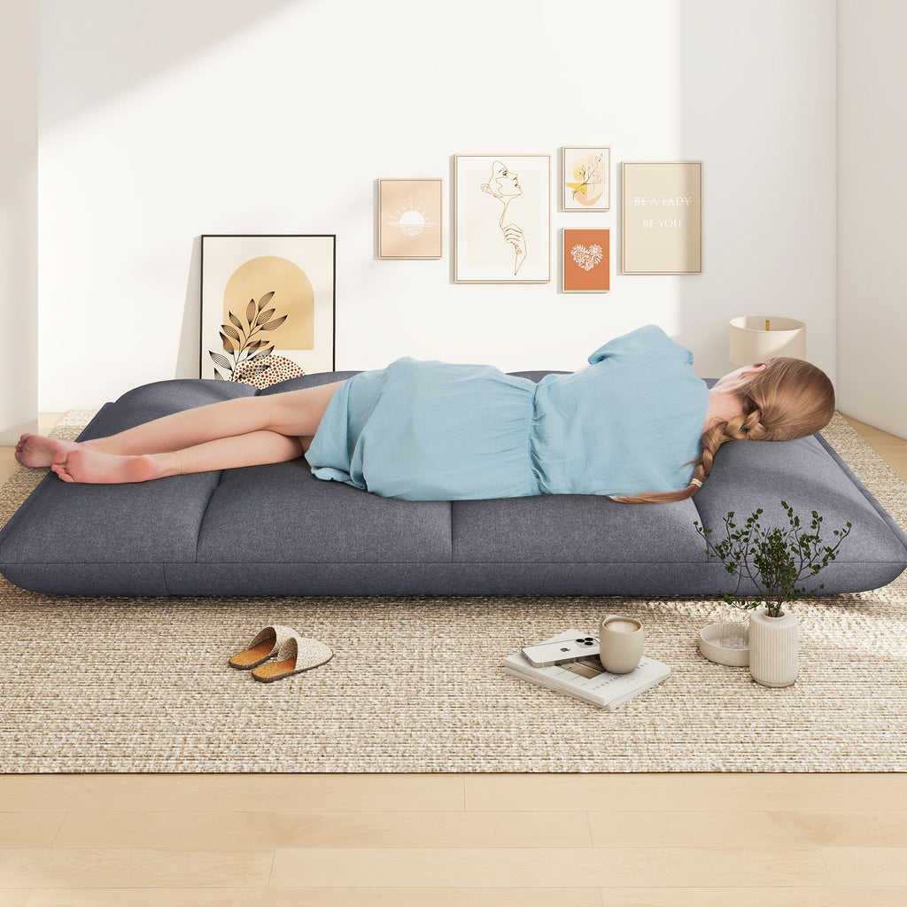 Floor Sofa Chair with 5-Postion Adjustable Backrest and Armrests