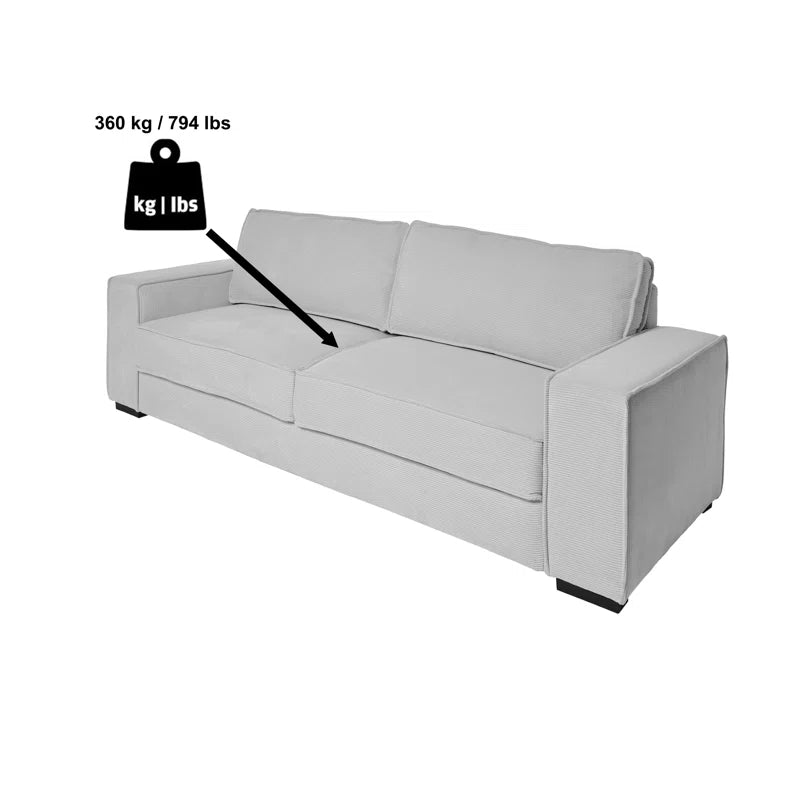 Charee 3 Seater Corduroy Fabric Sofa