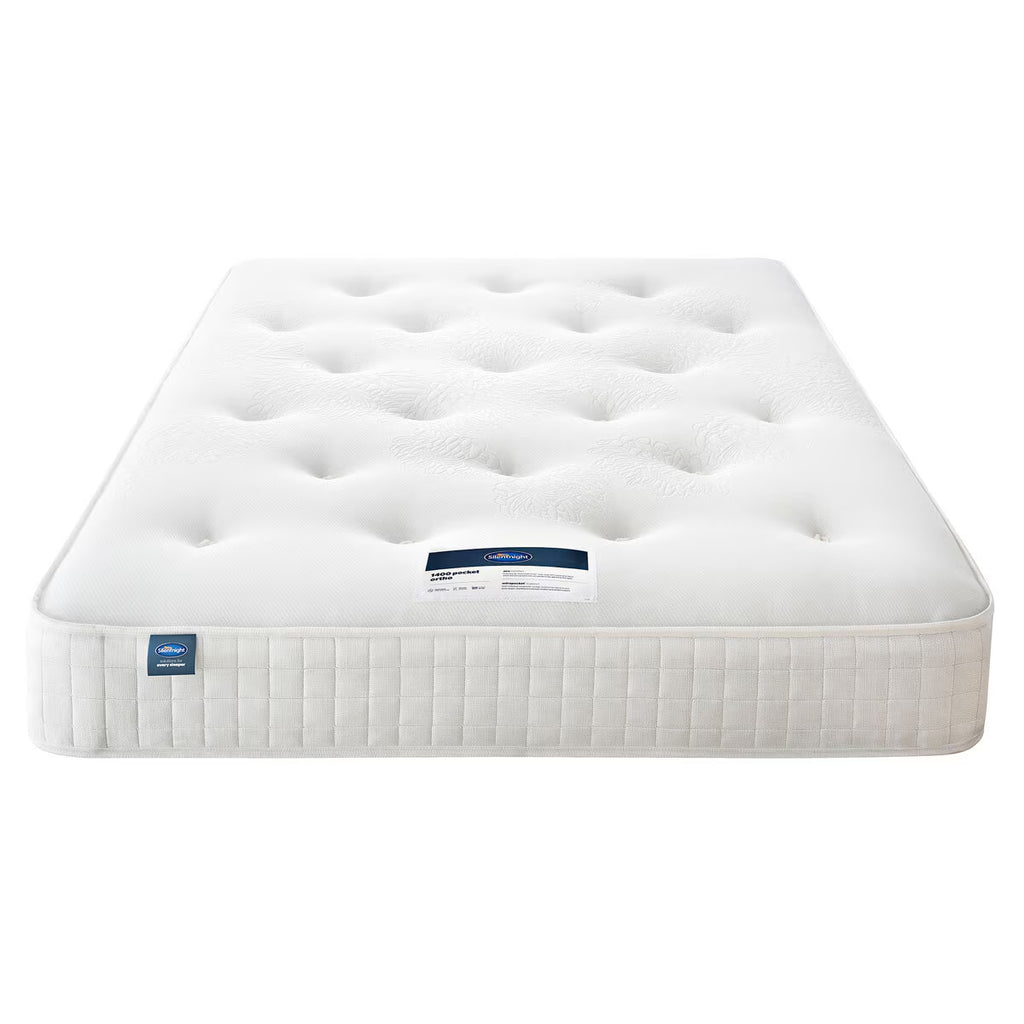 1400 Pocket Ortho Mattress & Slate Grey 4 Drawer Divan, Double
