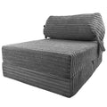 Single Chair Bed Sofa Z Bed Jumbo Cord Seat Foam Fold Out Guest Futon Kids