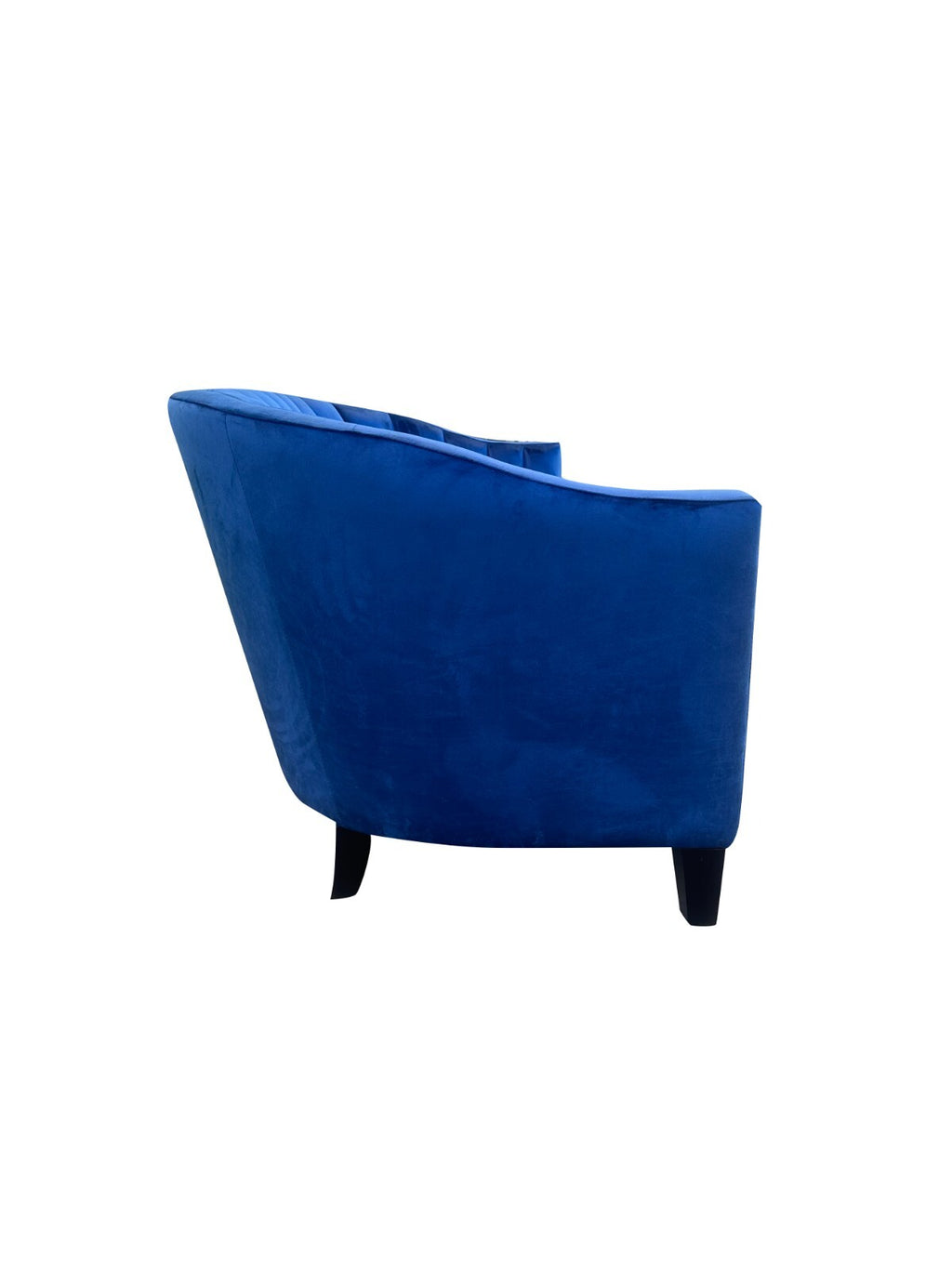Blue Velvet Sofa 3 Seat Accent Chair Velvet Tub Chair Contemporary Living Room
