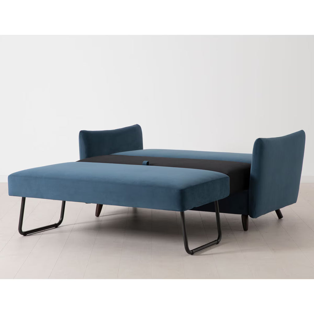 Model 08 Blue Velvet Double Sofa Bed