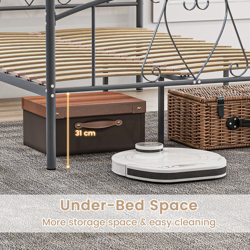 Double Size Metal Canopy Bed Frame