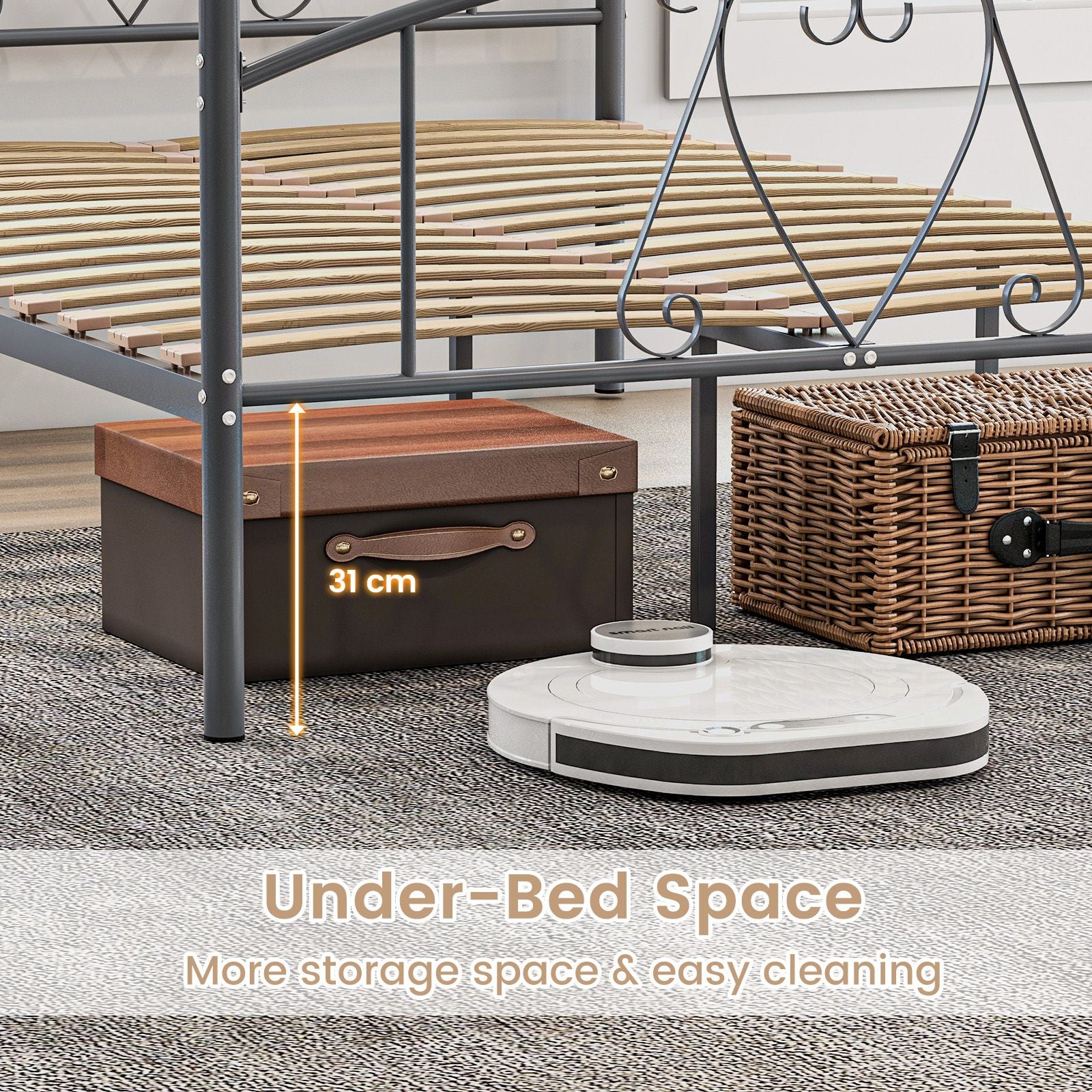 Double Size Metal Canopy Bed Frame