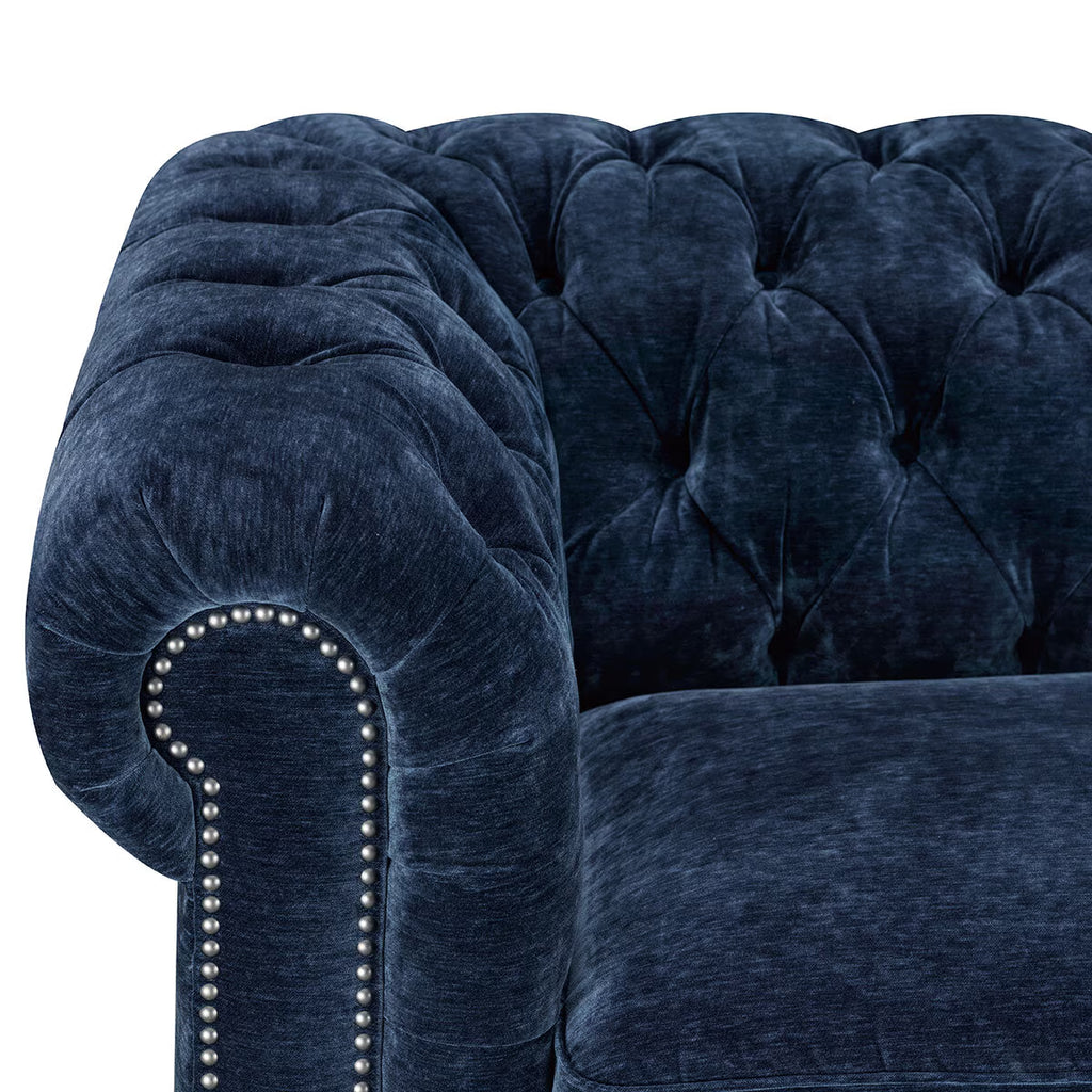 Allington 3 Seater Navy Fabric Chesterfield Sofa