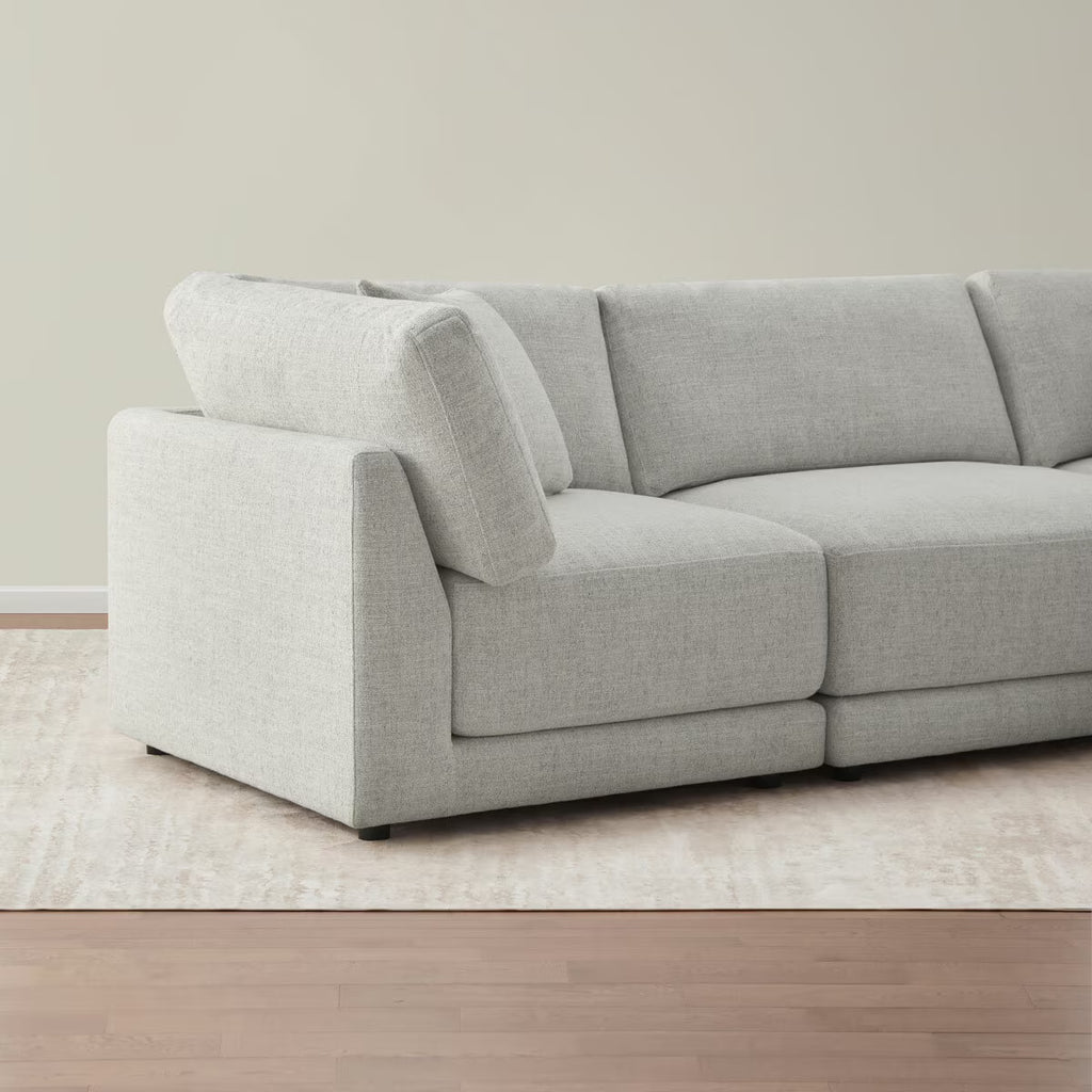 Dayna Grey Fabric 4 Piece Modular Sofa