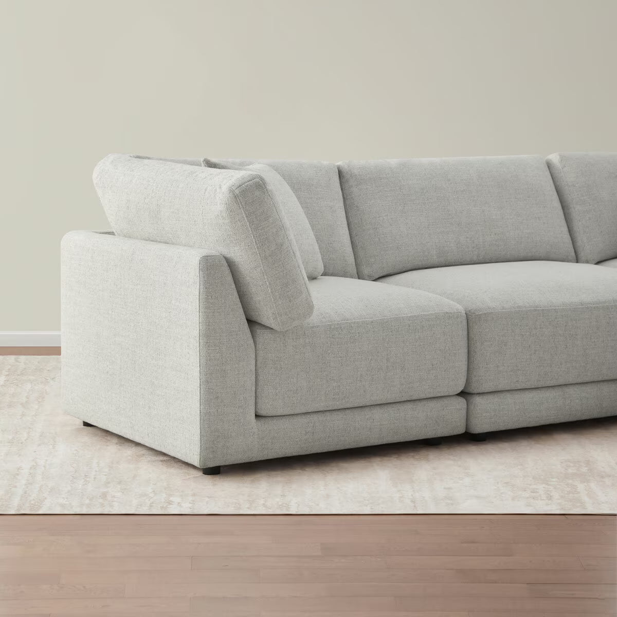 Dayna Grey Fabric 4 Piece Modular Sofa