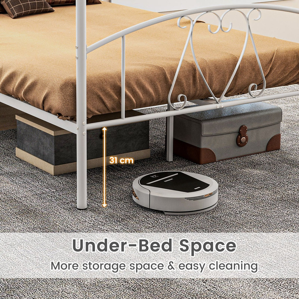 Double Size Metal Canopy Bed Frame