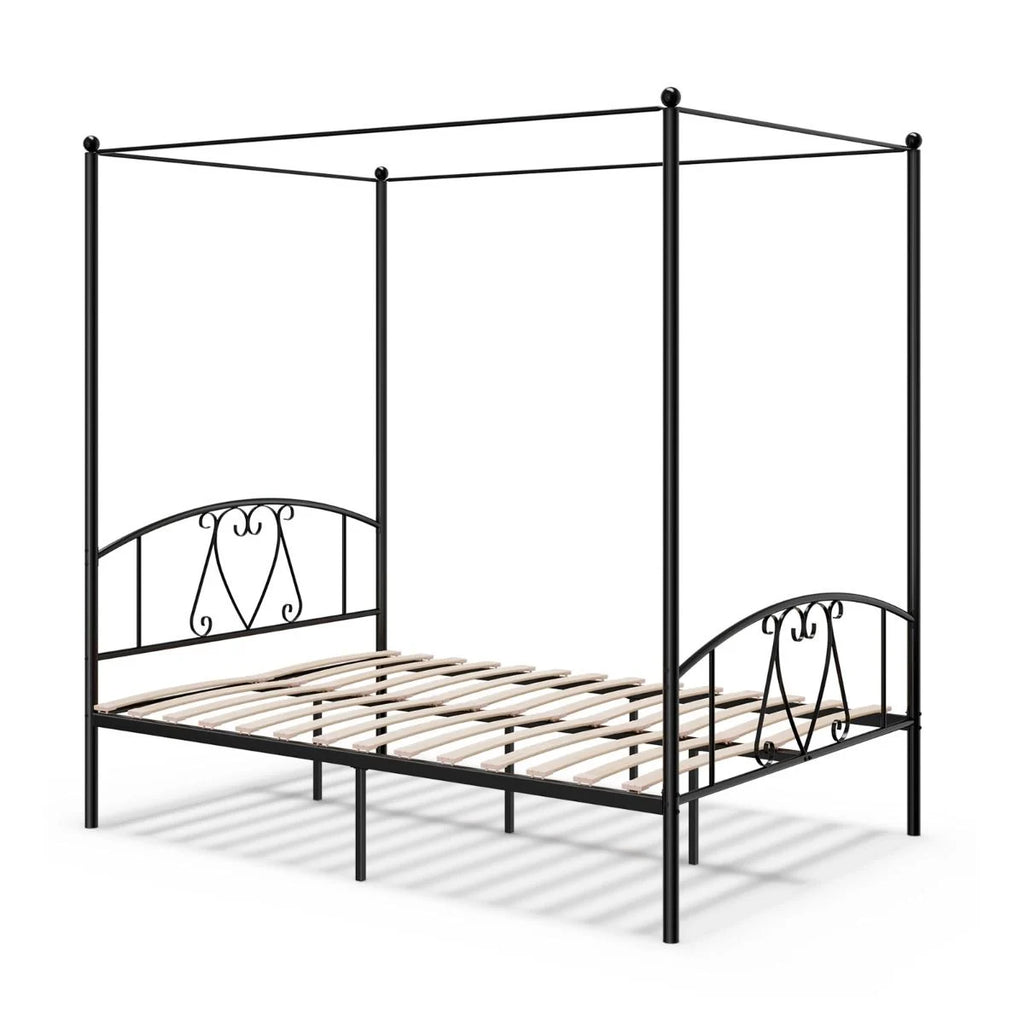 Double Size Metal Canopy Bed Frame