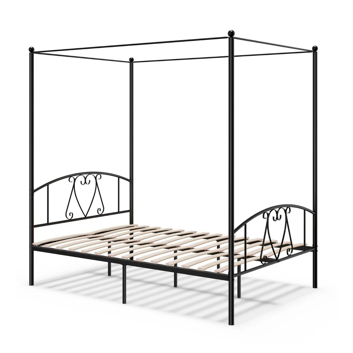 Double Size Metal Canopy Bed Frame