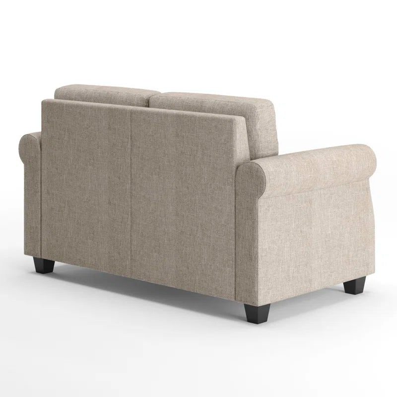 Templeton Classic Tufted Fabric Compact Sofa with Foam and Fiber Cushions