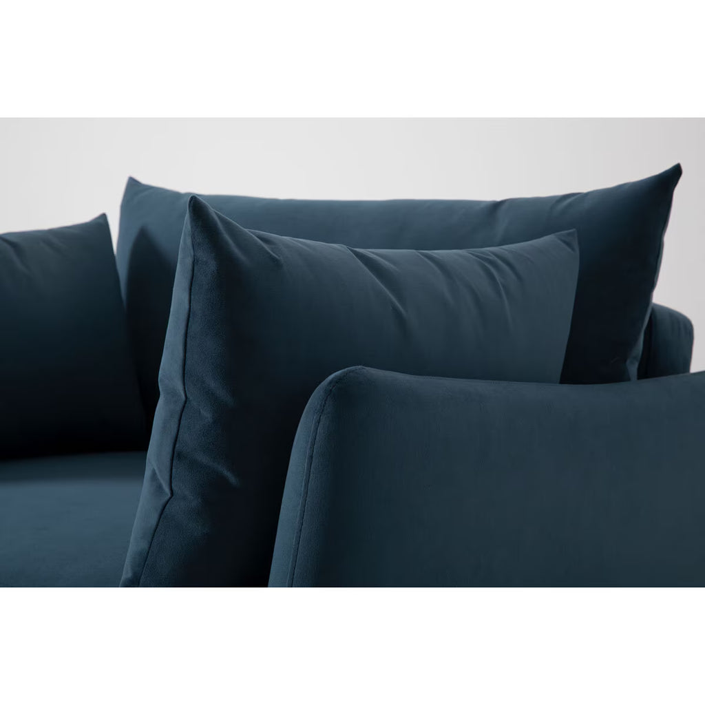 Model 08 Blue Velvet Double Sofa Bed
