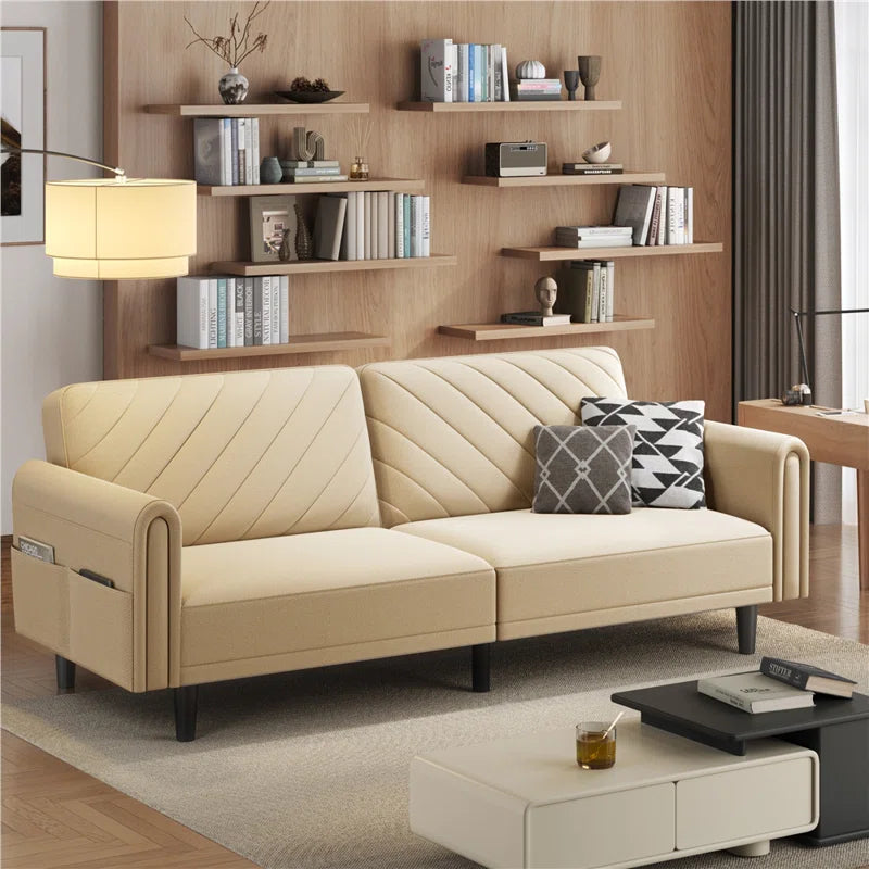 3-Seater Sofa Bed with Adjustable Backrest