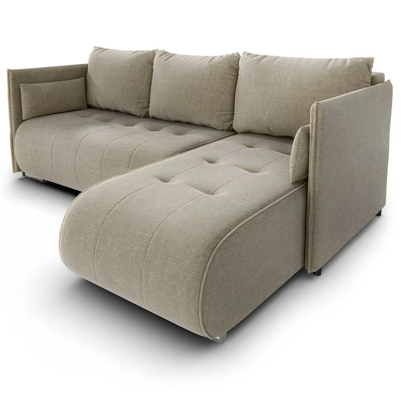 Corner Sofa Bed NESSA Reversible Chaise Lounge, Storage DAKO®