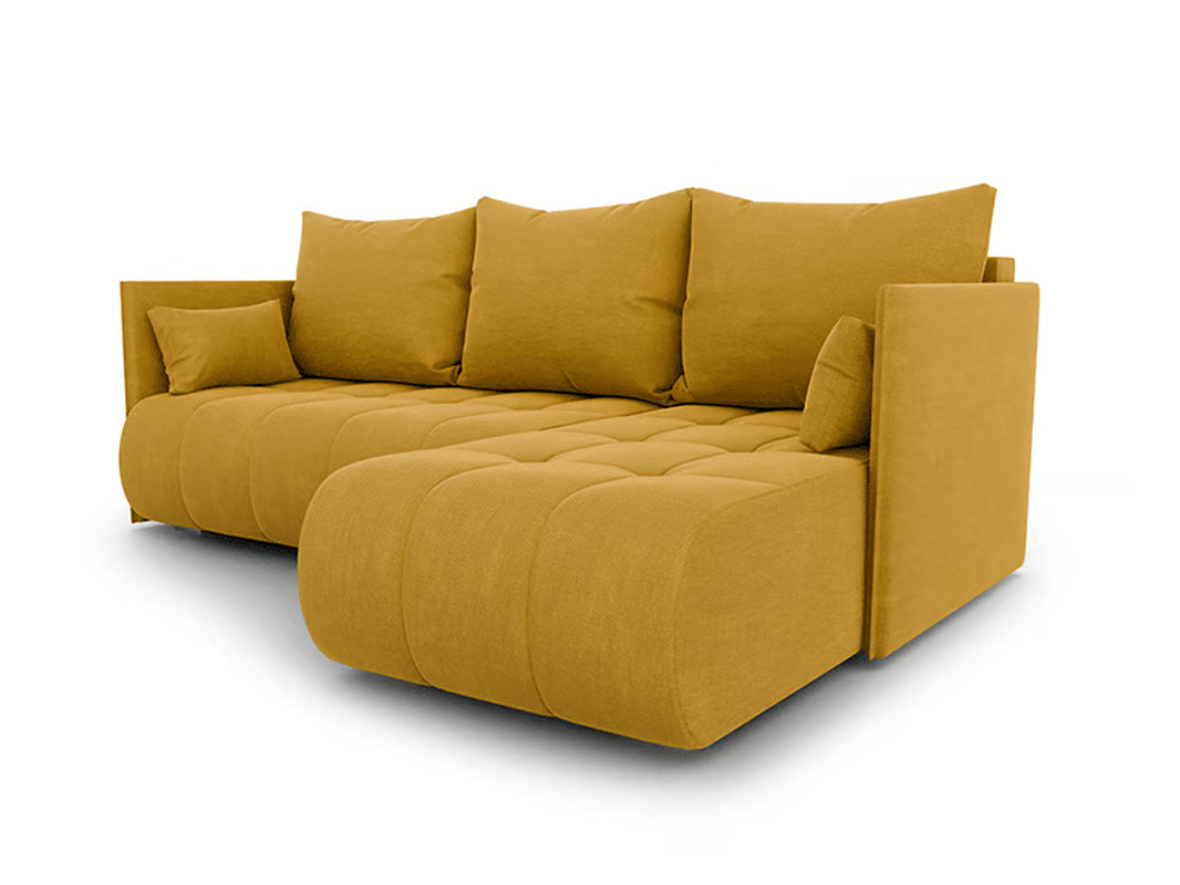 Corner Sofa Bed NESSA Reversible Chaise Lounge, Storage DAKO®